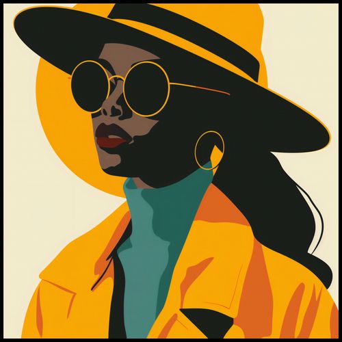 Plakat 100x100cm Żółta Stylowość na Arena.pl