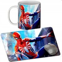 ZESTAW KUBEK + PODKŁADKA - SPIDERMAN - PREZENT WIELE WZORÓW + IMIĘ