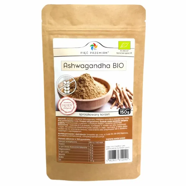 Ashwagandha BIO Pięć Przemian, 150 g zdjęcie 1