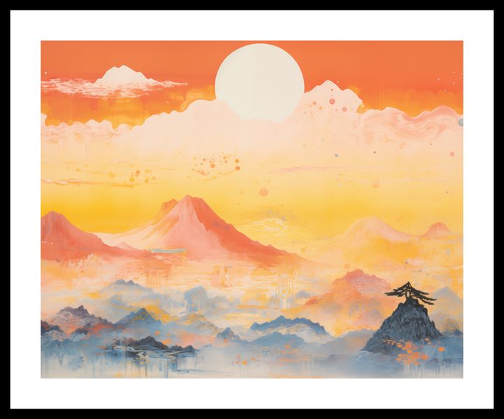 Plakat 50x40cm Świt nad Krainą Ciszych Gór zdjęcie 3
