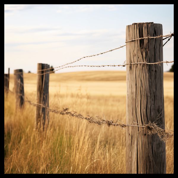 Plakat 60x60cm Płot na Polu zdjęcie 2