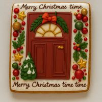 CIASTKO LUKROWANE ŚWIĄTECZNE DRZWI PROSTO NO3 ROZ.S RĘCZNIE ROBIONE