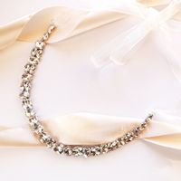 Srebrna opaska do włosów wiązana EFEKTOWNA ślubna KOKONET 4-0151