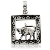 SREBRNY WISIOREK ZNAK ZODIAKU BYK PRÓBA SREBRA 925 GRAWER GRATIS