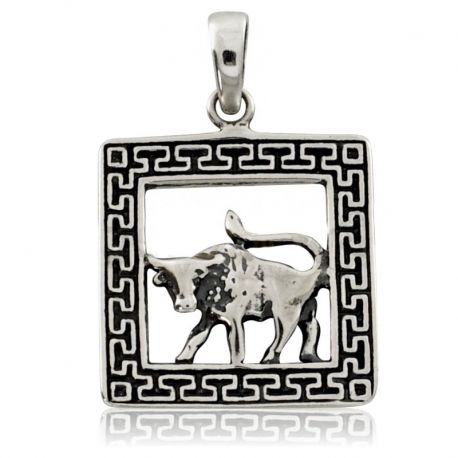 SREBRNY WISIOREK ZNAK ZODIAKU BYK PRÓBA SREBRA 925 GRAWER GRATIS zdjęcie 1