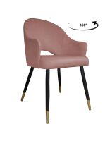 Krzesło obrotowe Velvet podstawa czarno-złota MG58