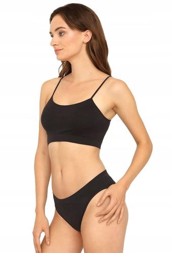 GATTA BEZSZWOWY TOP BIUSTONOSZ CIENKIE RAMIĄCZKA CZARNY XL na Arena.pl