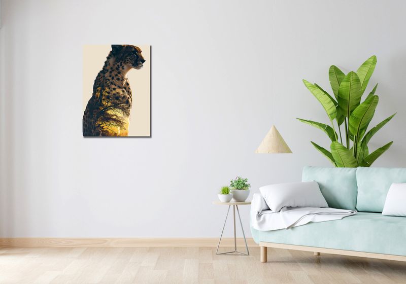 Obraz 50x70cm Gepard Duch Sawanny zdjęcie 2