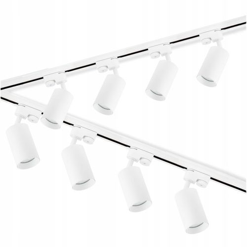 Zestaw Szynoprzewód Szyna 4m + 8x Lampa Reflektor GU10 230V Sufitowa na Arena.pl