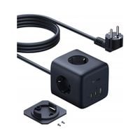 BASEUS KOSTKA LISTWA ZASILAJĄCA ZASILACZ 67W USB-A USB-C 3x GNIAZDO EU 1,5M