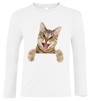 Bluzka tshirt z długim rękawem Kot