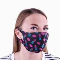 Maska Maseczka Ochronna Neoprenowa Wielokrotnego Użytku Lipstick S/M