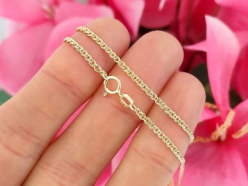 Złoty łańcuszek 585 szeroka nonna 14kt błyszcząca monaliza na prezent 45cm na Arena.pl