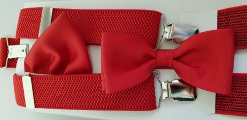 KOMPLET CZERWONE SZELKI Z MUCHĄ MUSZKĄ I POSZETKĄ na Arena.pl