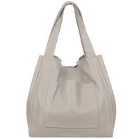 VERA PELLE torebka damska skórzana shopper z saszetką V497 j.beżowa