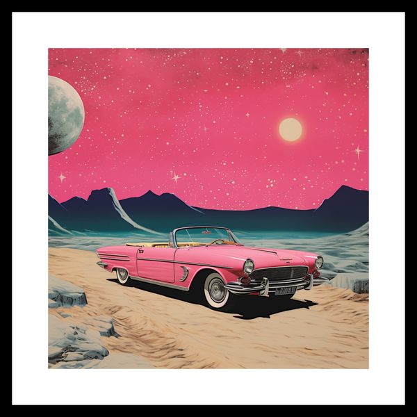 Plakat 40x40cm Kabriolet W Kosmosie zdjęcie 3