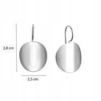 Modne Srebrne kolczyki pr925 duże gładkie błyszczące + pudełko