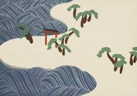 Plakat 100x70cm Ocean Waves, Sekka Japoński Vintage do Salonu