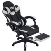 Fotel Gamingowy z podnóżkiem INFINI ESPACE Black/White