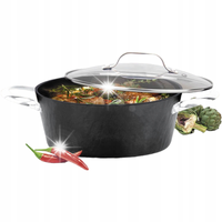 Garnek z pokrywką szklaną Rock Stone 28cm 5.8L MAESTRO MR-4428