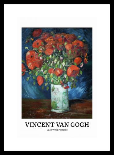 Plakat 20x30cm Design Vase with Poppies, Van Gogh Vintage do Salonu na Arena.pl