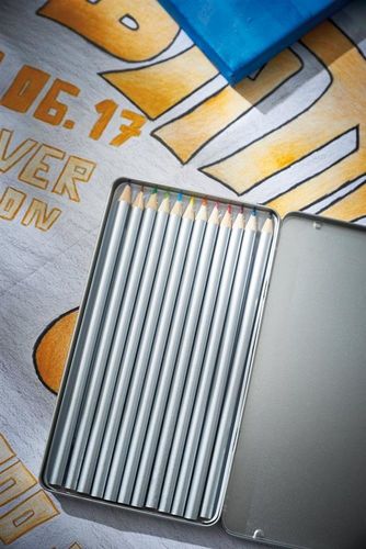 12 długich kredek SILVERSTAR, srebrny na Arena.pl