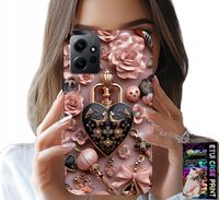 ETUI DO XIAOMI NOTE 12 4G - KOBIECE WZORY KŁÓDKA SERCE CASE + SZKŁO