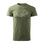 Koszulka VW New Beetle z samochodem New Beatle męska khaki REGULAR L