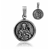 SREBRNY SZKAPLERZ MEDALIK DWUSTRONNY PRÓBA SREBRA 925