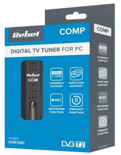 Tuner Cyfrowy Usb Tv Dvb-T2 H.265 Hevc Rebel na Arena.pl