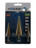 Hogert HT6D325 Wiertło stopniowe 4-32mm zest 3 szt