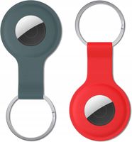 Silikonowe etui JASBON na lokalizator + brelok 2 pak czerwony/zielony