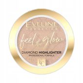 eveline feel the glow diamond highlighter 02 beach glow złoty 4,2 g