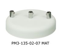 Podsufitka metalowa 3 otwory biała + chrom 135 mm