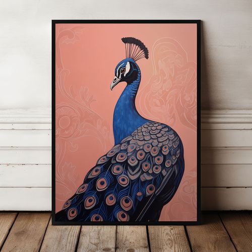 Plakat paw różowe kolory 50x70 cm w czarnej ramie na Arena.pl