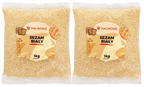 ZESTAW SEZAM BIAŁY ŁUSKANY 2x1kg SEZAM ZIARNO DOSKONAŁY WYSOKA JAKOŚĆ na Arena.pl