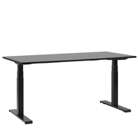 Biurko regulowane elektrycznie 160 x 72 cm czarne DESTIN II