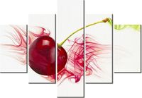 70 100CM OBRAZ 5 ELEM SOCZYSTA WIŚNIA DRUK PŁÓTNO