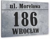 Tabliczka adresowa numer domu NAZWA ULICY 40x30 cm