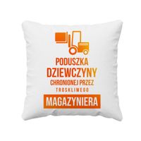 Poduszka dziewczyny magazyniera - poduszka z nadrukiem