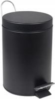 Kosz na śmieci Z PEDAŁEM OTWIERANIA do łazienki toalety WC czarny mat 3l