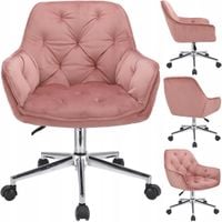 fotel largo różowy na srebrnej stopie