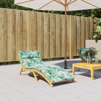 Poduszka na leżak, wzór w liście, 180x60x4 cm, tkanina Oxford