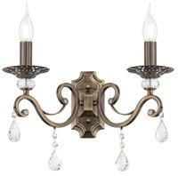 Podwójny kinkiet ścienny Grace RC247-WL-02-R świecznikowy mosiądz