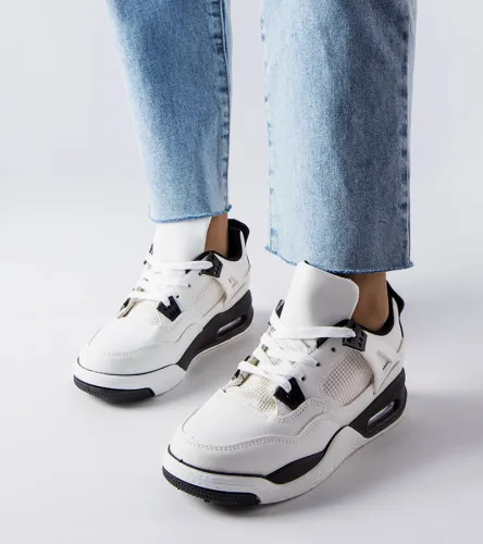 Białe sneakersy z łączonych materiałów Malas 41 na Arena.pl
