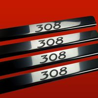 Listwa progowa PEUGEOT 308 MK1 Stal nierdzewna 304 połysk 4szt