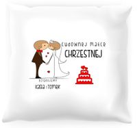 Poduszka personalizowana - Podziękowania dla matki chrzestnej #01