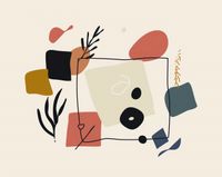 Plakat 76x60,5cm Abstrakcyjny Dialog