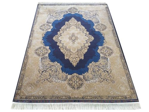 Dywan Ekskluzywny Qum Silk 02 Navy 200 x 300 cm granatowy na Arena.pl