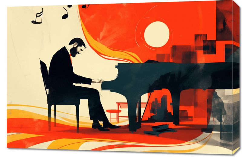 Obraz 90x60cm Pianista zdjęcie 1